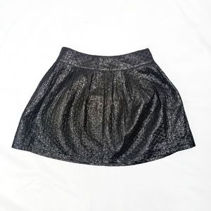 Forever 21 Black Textured Circle Mini Skirt S